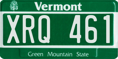 VT license plate XRQ461