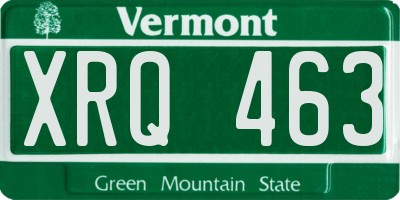 VT license plate XRQ463