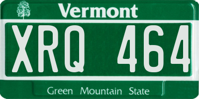VT license plate XRQ464