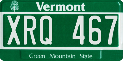 VT license plate XRQ467