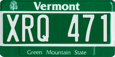 VT license plate XRQ471