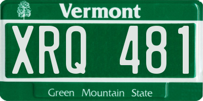 VT license plate XRQ481