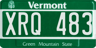 VT license plate XRQ483