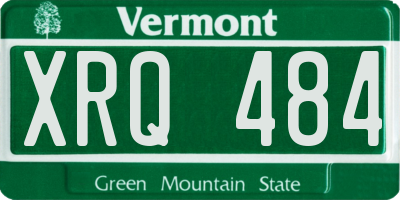 VT license plate XRQ484