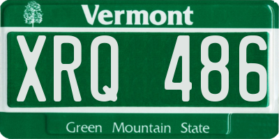 VT license plate XRQ486