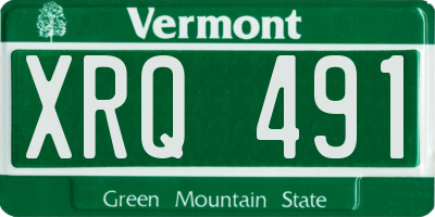 VT license plate XRQ491