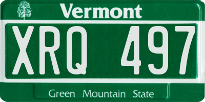 VT license plate XRQ497