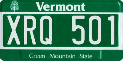 VT license plate XRQ501