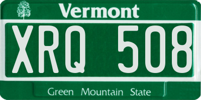 VT license plate XRQ508