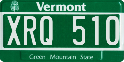 VT license plate XRQ510