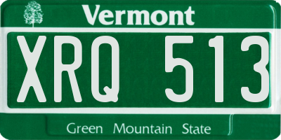 VT license plate XRQ513