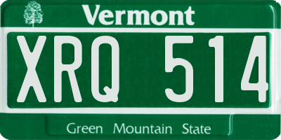 VT license plate XRQ514