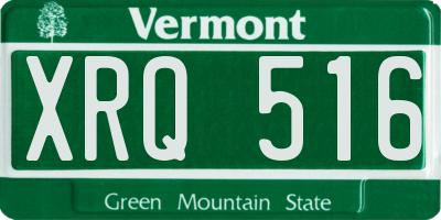 VT license plate XRQ516
