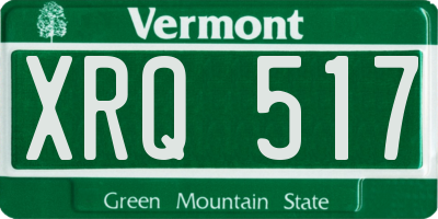 VT license plate XRQ517