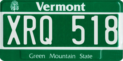 VT license plate XRQ518