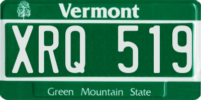 VT license plate XRQ519