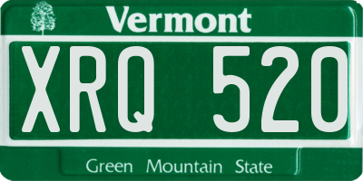 VT license plate XRQ520