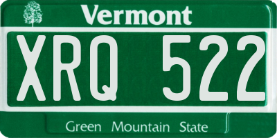 VT license plate XRQ522