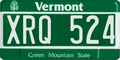 VT license plate XRQ524