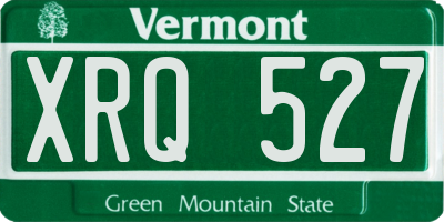 VT license plate XRQ527