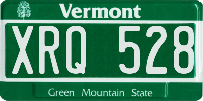 VT license plate XRQ528