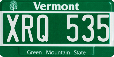 VT license plate XRQ535