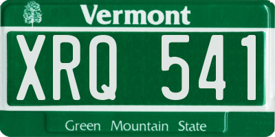 VT license plate XRQ541