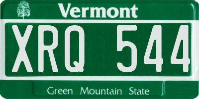 VT license plate XRQ544