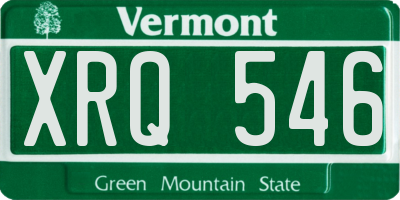VT license plate XRQ546