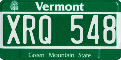 VT license plate XRQ548