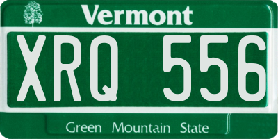 VT license plate XRQ556