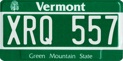 VT license plate XRQ557