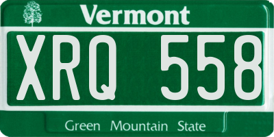 VT license plate XRQ558