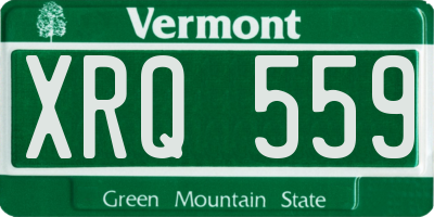VT license plate XRQ559