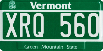 VT license plate XRQ560
