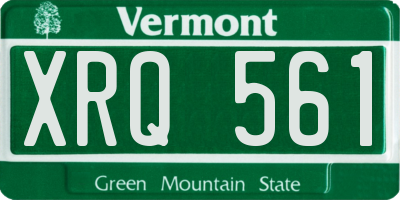 VT license plate XRQ561