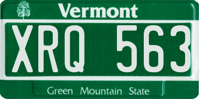 VT license plate XRQ563
