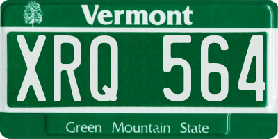 VT license plate XRQ564