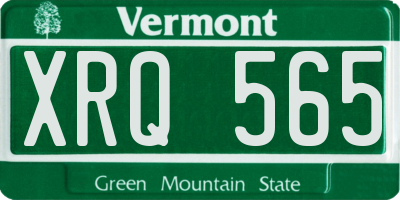 VT license plate XRQ565