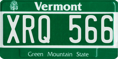 VT license plate XRQ566