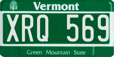 VT license plate XRQ569