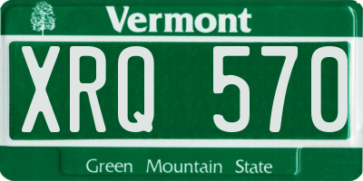 VT license plate XRQ570