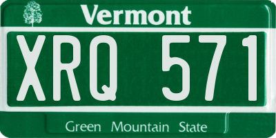 VT license plate XRQ571