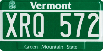 VT license plate XRQ572
