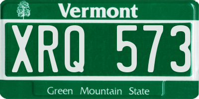 VT license plate XRQ573