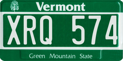 VT license plate XRQ574