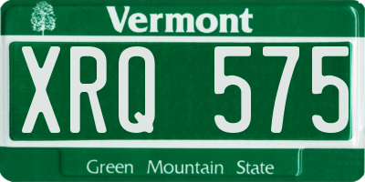 VT license plate XRQ575
