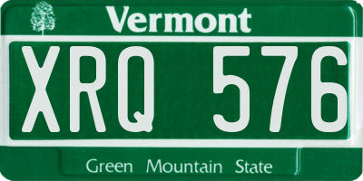 VT license plate XRQ576