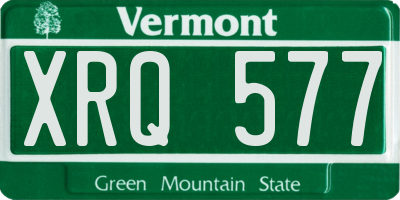 VT license plate XRQ577