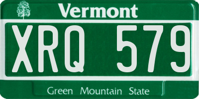 VT license plate XRQ579